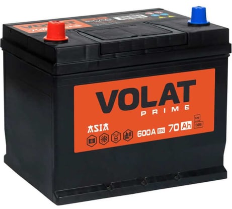 Аккумуляторная батарея VOLAT Prime Asia 70Ah L+ (нижний борт) VSA701