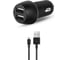 Автомобильное зарядное устройство TTEC SmartCharger Duo3.1A In-Car Charger Duo USB с кабелем Micro USB, черный 2CKS21MS 1