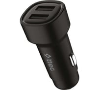 Автомобильное зарядное устройство USB-A c кабелями Lightning и USB-C, черный TTEC 2CKS31DS