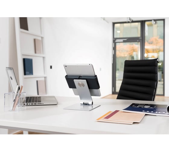 Настольный держатель для планшета DURABLE TABLET HOLDER TABLE, ПРЕМИУМ, серебристый, 893023