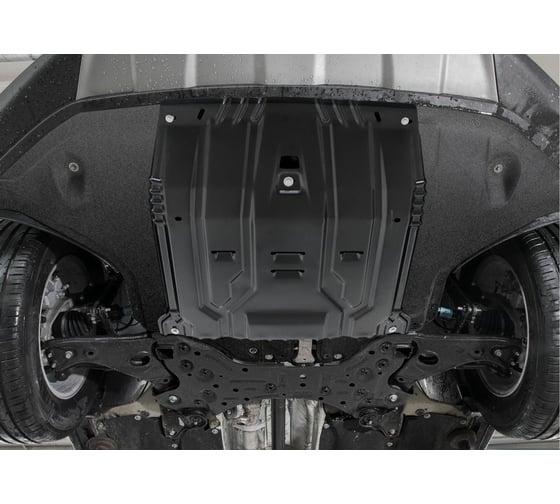 Защита картера + КПП + комплект крепежа AutoMax сталь, Hyundai Santa Fe 2018-2021, V - 2.2d; 2.4; 3.5/Kia Sportage 2018-2022, V - 2.0; 2.0d; 2.4/Hyu AM.2375.1