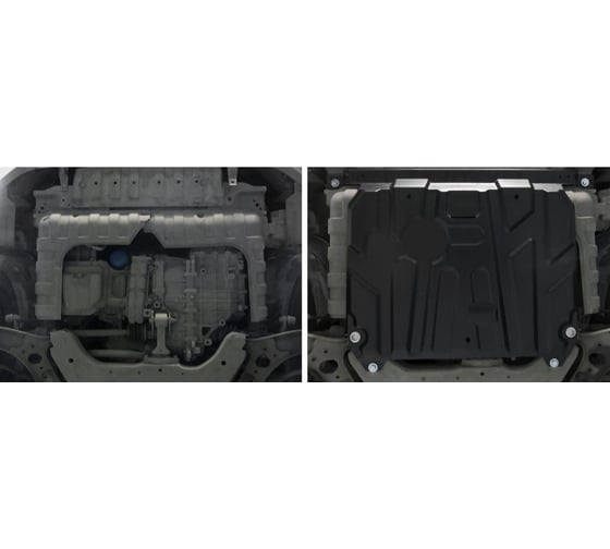 Защита картера + КПП + комплект крепежа AutoMax сталь, Hyundai Solaris 2011-2016, V - 1.4; 1.6/Kia Rio 2011-2017, V - 1.4; 1.6 AM.2343.2
