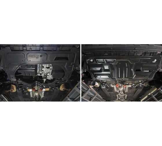 Защита картера + КПП + комплект крепежа AutoMax сталь, Skoda Rapid 2020-, V - 1.6/Volkswagen Polo Sedan 2020-, V - 1.6 (90л.с.; 110л.с.); 1.4 (125л. AM.5877.1