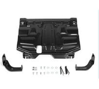 Защита картера + КПП + комплект крепежа AutoMax сталь, Skoda Rapid 2020-, V - 1.6/Volkswagen Polo 2020-, V - 1.6 (90л.с.; 110л.с.); 1.4 (125л.с.)/Vo AM.5877.2