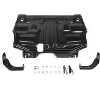 Защита картера + КПП + комплект крепежа AutoMax сталь, Volkswagen Polo Sedan 2010-2015; 2015-2020, V - 1.6 (85л.с.; 90л.с.; 105л.с.; 110л.с.); 1.4 AM.5842.2