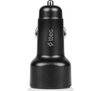 Автомобильное зарядное устройство TTEC SmartCharger Duo PD 48W Car Fast Charger USB-C+USB-A с кабелем USB-C-USB-C 3A, черный 2CKP02CS