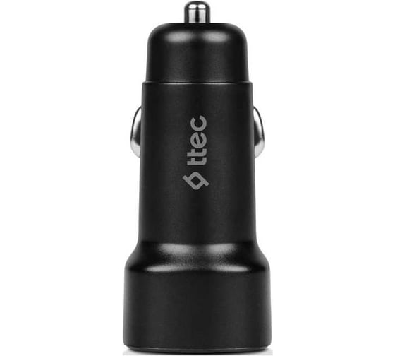 Автомобильное зарядное устройство с тройным кабелем TTEC SmartCharger 2.4A Car Charger With Trio Cable черный 2CKS30TS