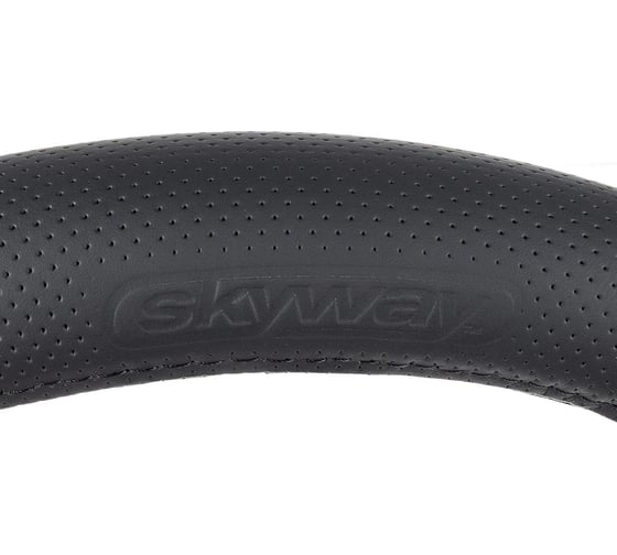 Оплетка натуральная кожа SKYWAY M (37-39 см) Design Real-9, черная S01108019