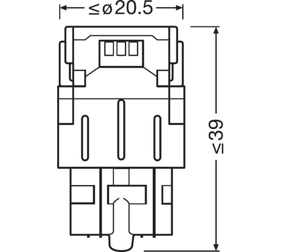 Автолампа OSRAM W21W/5W, W3x16q, LED, 2 шт., 6000 К, 12V 7515DWP-02B 7515DWP-2BL