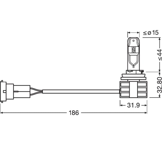 Автолампа OSRAM H11, 14 Вт, PGJ19-2, COOL WHITE, 6000 K, 2 шт., 12/24 В 67211CW