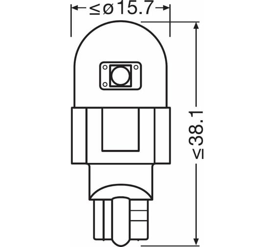 Автолампа Osram W16W W2.1*9.5d LED2шт 6000K 12V 921DWP-2BL
