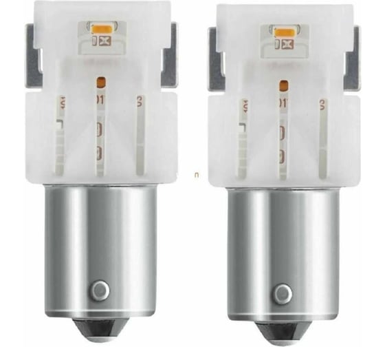 Автолампа OSRAM PY21W, BA15s, LED, 2 шт., YELLOW, 12 В 7506DYP-02B