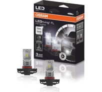 Автолампа OSRAM PSX24W, PG20-7, LED PREMIUM, COOL WHITE, 6000 K, 2 шт., 12 В 2604CW