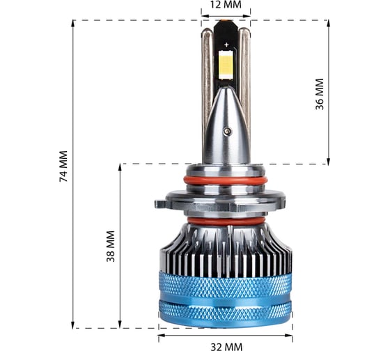 Автолампа KRAFT HB3/HB4 10-30v 68w (P20d/P22d) Pro Pulsar KT 700241