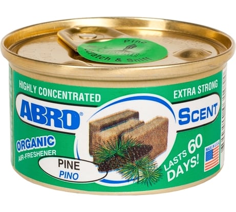 Освежитель воздуха ABRO ORGANIC Хвоя, 42 г AS-560-PI