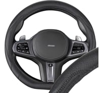 Оплетка SKYWAY D-тип экокожа M (37-39 см) Design Drift-6, черная S01102534