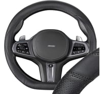 Оплетка SKYWAY D-тип экокожа S (35-37 см) Design Drift-6, черная S01102533