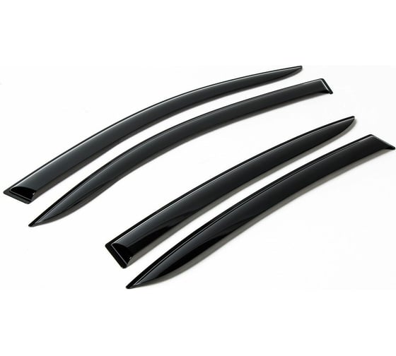 Дефлекторы окон (4 шт; литьевой ПММА) для Renault Logan I 2005-2014 AutoFlex 847302 1