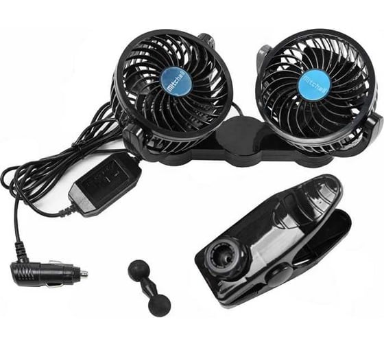 Вентилятор двойной с прищепкой Крал Turbo 12V Т605 3744