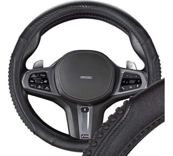 Оплетка SKYWAY экокожа/ПВХ M (37-39 см), Mix Comfort-9, черная S01102528 1