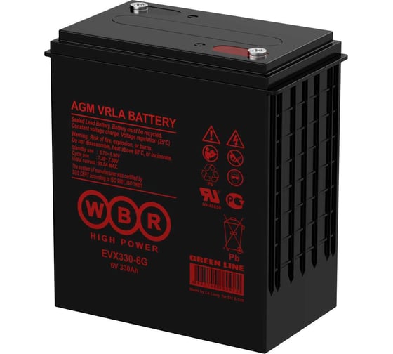 Аккумулятор тяговый WBR EVX330-6 6В, 330 Ач EVX330-6 WBR