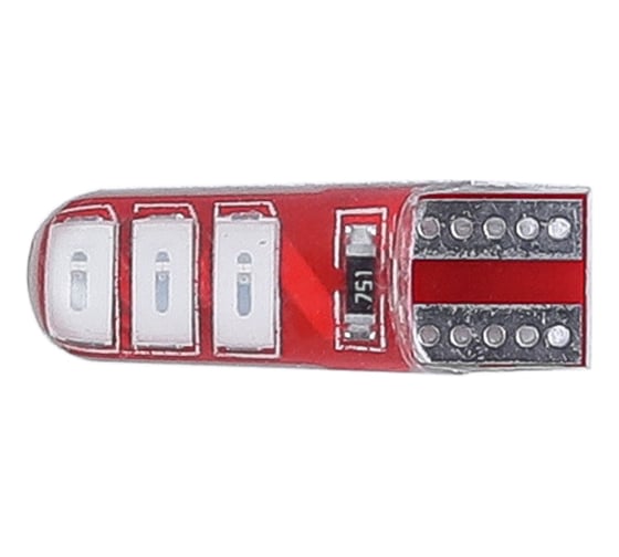 Автомобильная светодиодная лампа Крал T10 W5W 24V LED SMD(3014) красный 5186