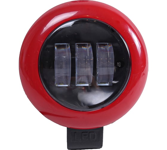 Фара противотуманная универсальная Крал Дальнего света 35W, 9-32V, круглые черный/красный 3697