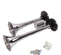 Сигнал двухрожковый Крал 2 х "KR" 12/24V (хром) 3248