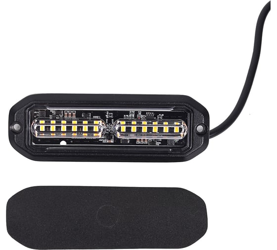 Маяк диодный Крал 10-30V SLIM под кнопку Желтый 5191