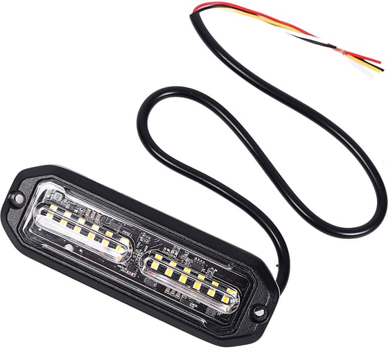 Маяк диодный Крал 10-30V SLIM под кнопку Желтый 5191