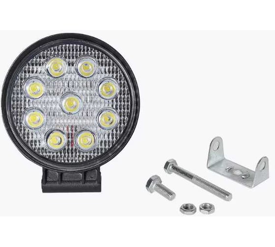 Фара Крал противотуманная универсальная 10-30V 108x108x35мм 27W 3W*9PCS6500K±500K (рассеиваемый) 4035 1