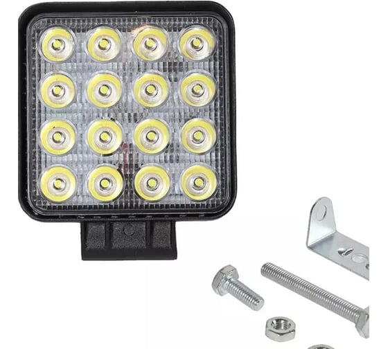 Фара Крал противотуманная универсальная 10-30V 108x108x35мм 48W 3W*16PCS/6500K±500K(рассеиваемый) 4030 1