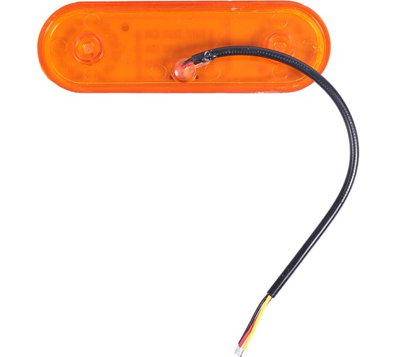Фонарь габаритный Крал 21-ти диодный 4364 LED (желтый) короткий 12-24V мигающий (4 шт.) 5757