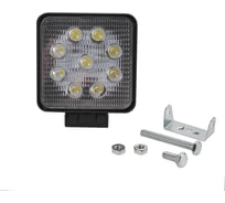 Фара противотуманная Крал квадратная 10-30V 110x110x30мм 27W 3W*9PC,6500K±500K(рассеиваемый) 4031