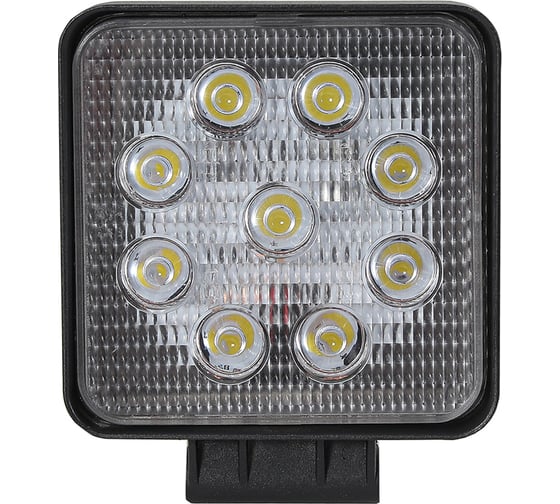 Фара противотуманная Крал квадратная 10-30V 110x110x30мм 27W 3W*9PC,6500K±500K(рассеиваемый) 4031