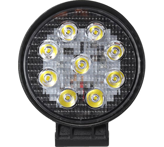 Фара противотуманная Крал круглая 10-30V 110x110x30мм 27W 3W*9PCS,6500K±500K(направленный) 4033