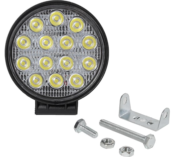 Фара противотуманная Крал универсальная 10-30V 110x110x35мм 42W 3W*14PCS/6500K±500K(направленный) 4028