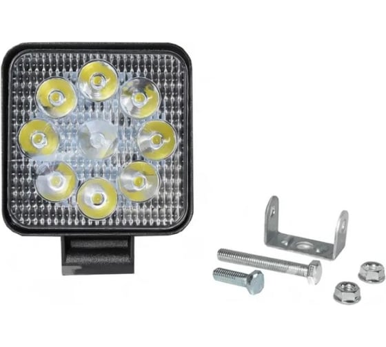 Фара противотуманная Крал универсальная 10-30V 80x80x25мм 27W 3W*9PCS6500K±500K (рассеиваемый) 5485