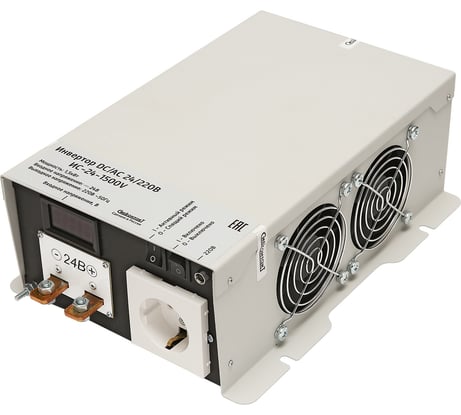 Инвертор СИБКОНТАКТ ИС-24-1500Vпреобразователь напряжения DC/AC 24/220В 1500Вт ЦБ-00003732
