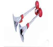 Сигнал воздушный Крал 2 рожковый круглое, 540/640мм 12/24V, Хром, 120db 6312