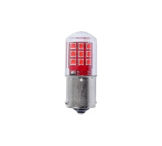 Лампа Крал малый цоколь 12 V Двухконтактная (кукуруза 18 диодов) красный (100 шт.) 5460
