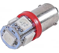Лампа Крал малый цоколь 24 V (кукуруза 5 диодов) красный (100 шт.) 4365