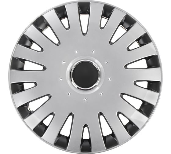 Колпаки Arnezi R14 Vega 4шт (серебристо-черно матовые) ABS-пластик A0702057