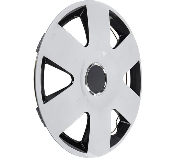 Колпаки Arnezi R14 Epsilon 4шт (бело-черные) ABS-пластик A0702046