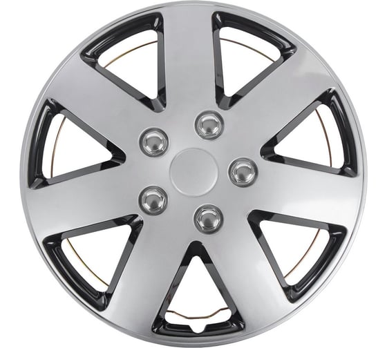 Колпаки Arnezi R15 Rigel 4шт (серебристо-черные) ABS-пластик A0702063