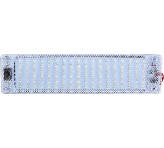 Подсветка салона с выключателем Крал 12 V Белая 25 см Плафон прозрачное стекло (10 шт.) 5606