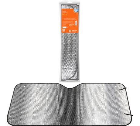 Солнцезащитная шторка Airline 60 см на лобовое стекло 140г/м2, серая, 60x125 см ASPS-60-01