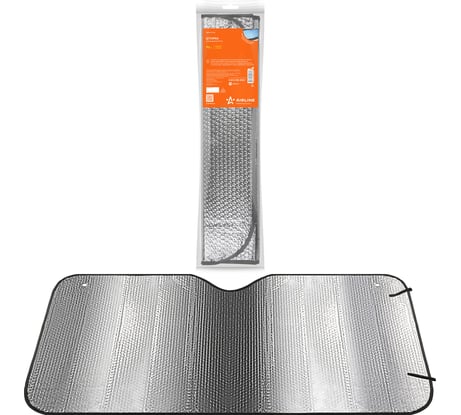 Солнцезащитная шторка Airline 70 см на лобовое стекло, 140г/м2, серая (70x135 см) ASPS-70-02