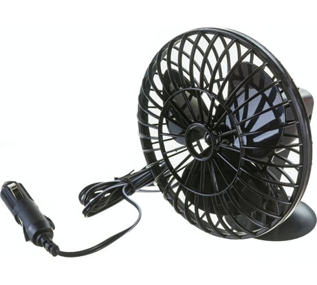 Вентилятор в салон Airline 12,5 см на присоске пластик 12В ACF-12-01