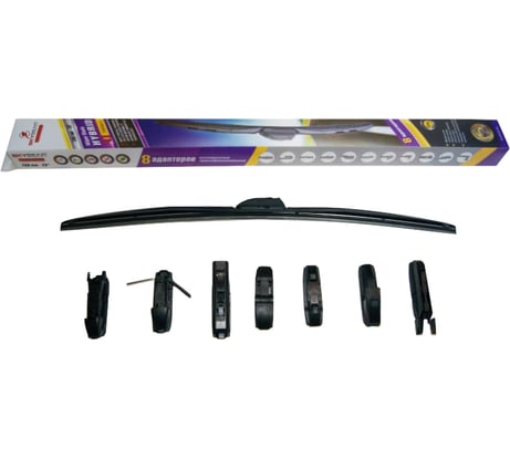 Щетка стеклоочистителя бескаркасная HYBRID 28"/70 см, 8 адаптеров SKYBEAR 707280